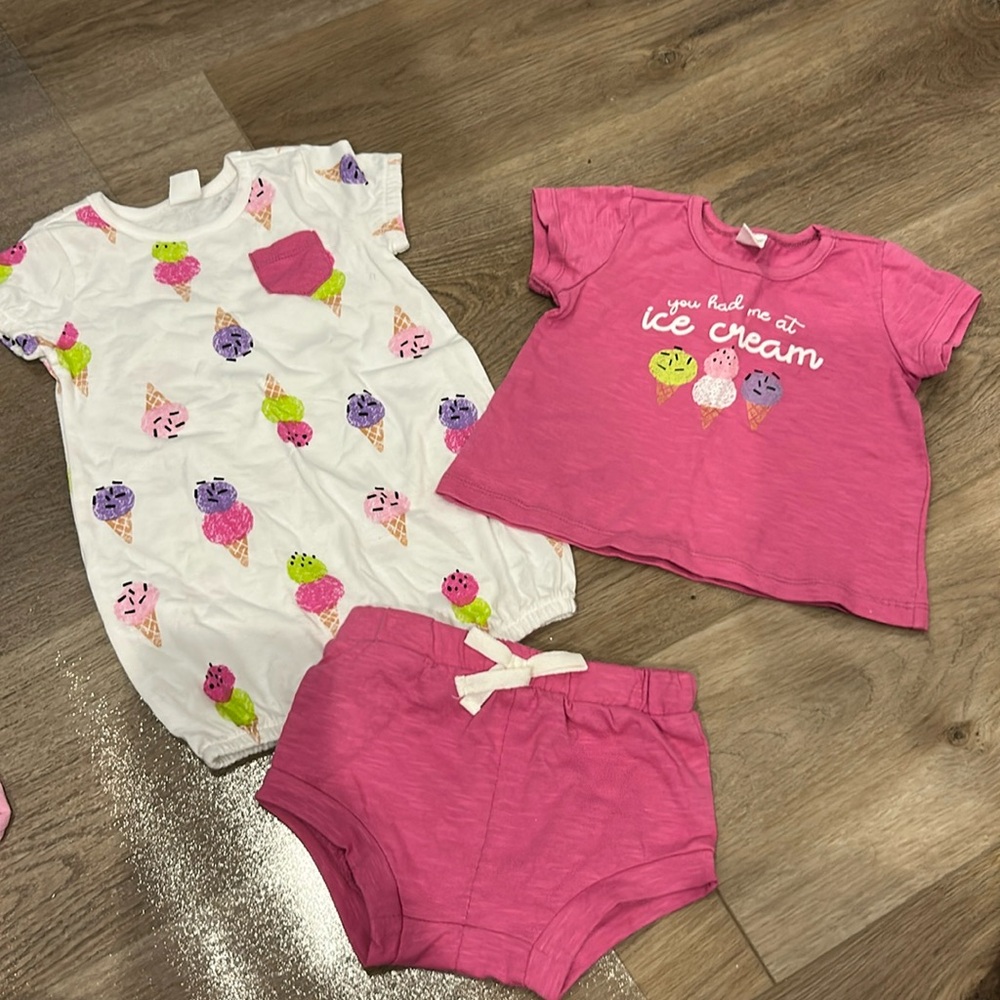 Petit lem matching set (3 pieces) ice creams. Size 6m